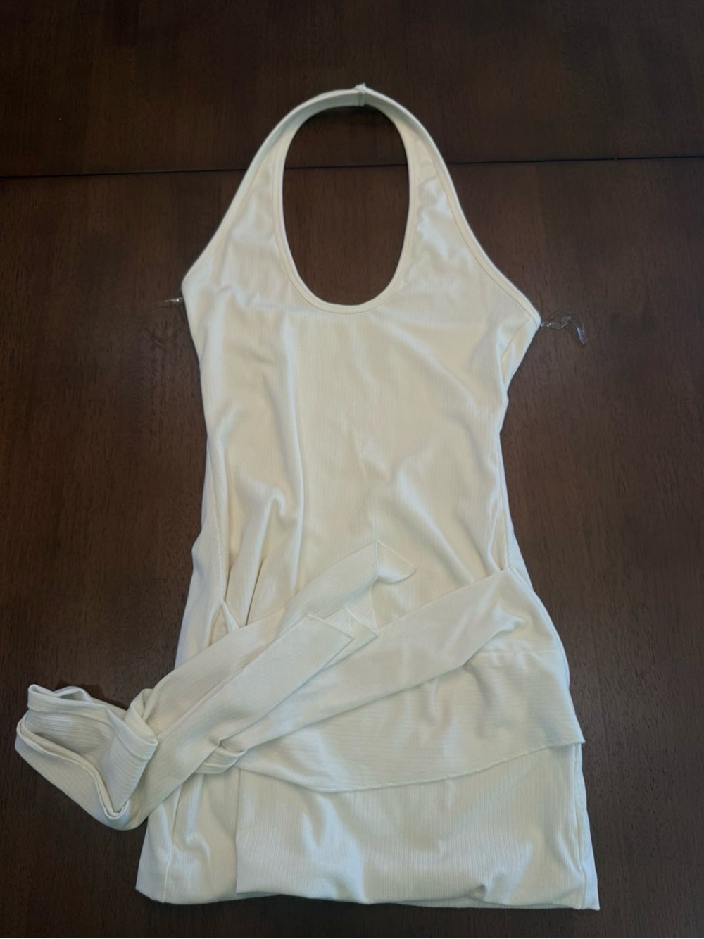 Peppermayo Cream Halter Beach Coverup